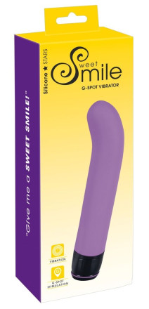 Фиолетовый вибратор G-точки Smile Genius - 20 см. 