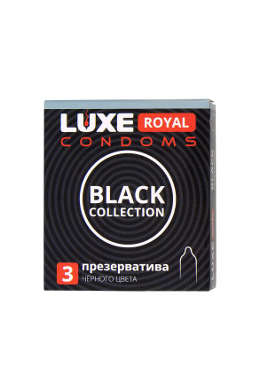 Черные презервативы LUXE Royal Black Collection - 3 шт. 