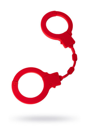 Красные силиконовые наручники  Штучки-дрючки  
