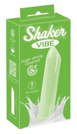 Зеленая вибропуля Shaker Vibe - 10,2 см. 