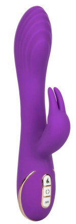 Фиолетовый вибратор-кролик с нагревом Jack Rabbit Signature Heated Silicone Rotating - 21,5 см. 