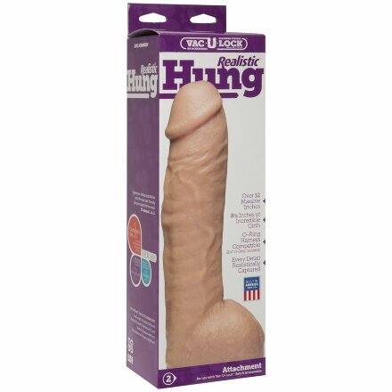 Огромная насадка-реалистик Vac-U-Lock Realistic Hung - 31,7 см. 