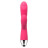 Сливово-розовый вибратор Trysta с клиторальным отростком и движущимся шариком в кончике - 18,6 см. 