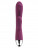 Фиолетовый вибратор Trysta с клиторальным отростком и движущимся шариком в кончике - 18,6 см.