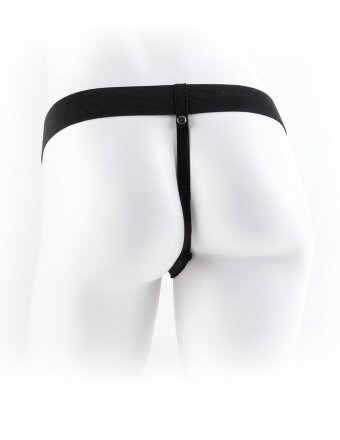Полый страпон с креплением Vibrating Hollow Strap-On with Balls - 18,9 см. 