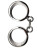 Серебристые гладкие металлические наручники с ключиком 