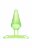 Зеленая анальная втулка с ограничителем - 6,5 см. 
