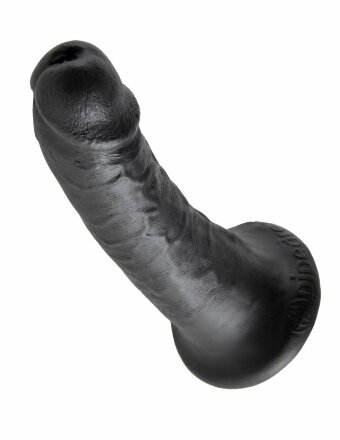 Чёрный фаллоимитатор с присоской 6&quot; Cock - 15,2 см.