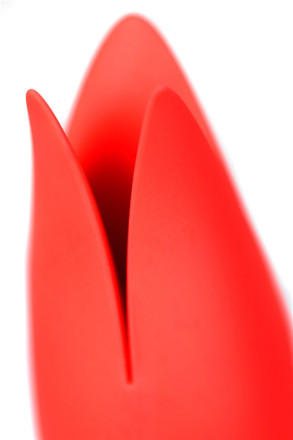 Красный вибратор Satisfyer Vibes Power Flower с лепестками - 18,8 см. 
