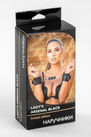 Черные кожаные наручники Ladys Arsenal  