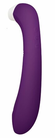 Фиолетовый клиторальный стимулятор Snello с функцией вибратора - 19,6 см. 