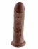 Коричневый фаллоимитатор 8" Cock - 20,3 см.