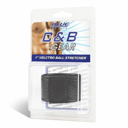 Чёрная утяжка на мошонку 1&quot; Velcro Ball Stretcher 