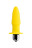 Желтая ребристая анальная вибровтулка - 11 см. 