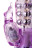 Фиолетовый хай-тек вибратор High-Tech fantasy с бусинами и отростком - 27,2 см. 