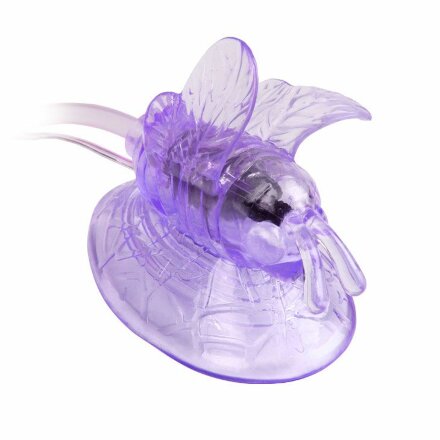 Стимулятор клитора с вакуумным массажем и вибрирующей бабочкой 