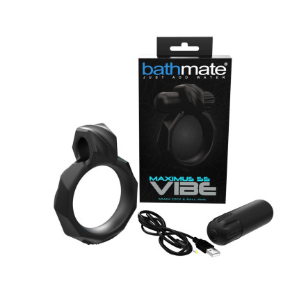 Черное эрекционное виброкольцо Maximus 55 Vibe 