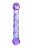 Нежно-фиолетовый стеклянный фаллоимитатор с шишечками - 18 см. 