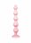 Розовая анальная цепочка с кристаллом Buddy - 17,7 см. 