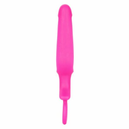 Розовая силиконовая пробка с прорезью Silicone Groove Probe - 10,2 см. 
