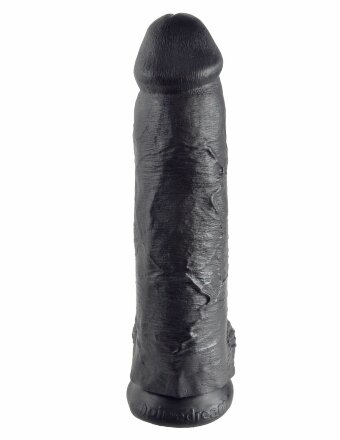 Чёрный фаллоимитатор-гигант 12&quot; Cock with Balls - 30,5 см.