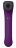Фиолетовый клиторальный стимулятор Caldo с функцией вибратора - 19 см. 