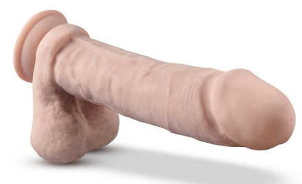 Телесный вибратор-реалистик Dr. Beckham 7.5 Inch Thumping Dildo with Remote Control - 19 см. 