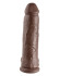 Коричневый фаллоимитатор-гигант 12" Cock with Balls - 30,5 см.