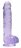 Фиолетовый фаллоимитатор Realrock Crystal Clear 9 inch - 25 см.