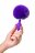 Фиолетовая анальная втулка Sweet bunny с фиолетовым пушистым хвостиком 