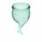 Набор темно-зеленых менструальных чаш Feel secure Menstrual Cup 