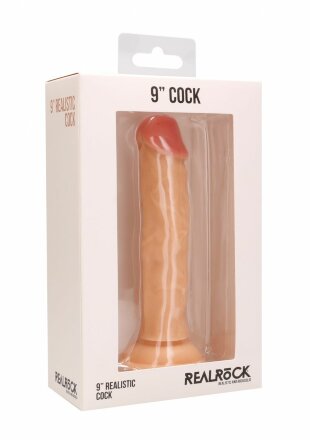 Телесный реалистичный фаллоимитатор Realistic Cock 9&quot; - 23,5 см. 
