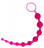 Розовая анальная цепочка из 10 шариков - 25 см. 