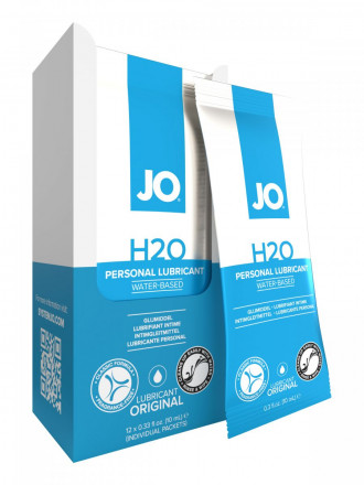 Лубрикант на водной основе JO Personal Lubricant H2O - 12 саше по 10 мл. 