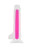 Прозрачно-розовый фаллоимитатор, светящийся в темноте, Clark Glow - 22 см. 