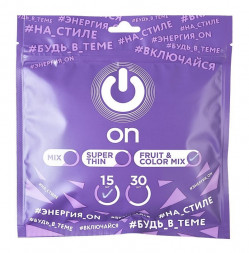 Цветные ароматизированные презервативы ON) Fruit &amp; Color - 15 шт.