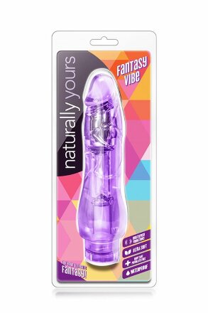 Фиолетовый вибратор-реалистик Fantasy Vibe - 22,8 см. 