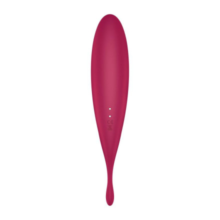 Малиновый вибромассажер Twirling Pro+ 