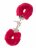 Металлические наручники с красной меховой опушкой METAL HANDCUFF WITH PLUSH RED 