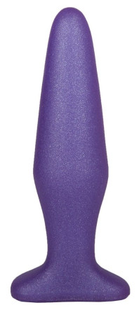 Фиолетовый конический анальный плаг - 14 см. 