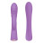 Фиолетовый вибромассажер-кролик 5  Silicone Ripple Passion - 19,1 см. 