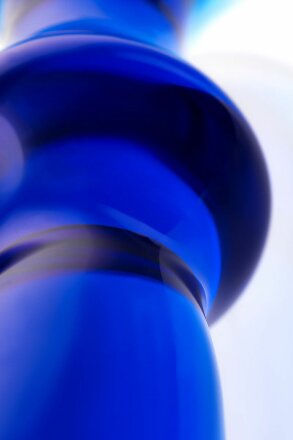 Голубая стеклянная анальная втулка - 12 см. 