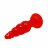 Красная анальная пробка-елочка с присоской - 17 см. 