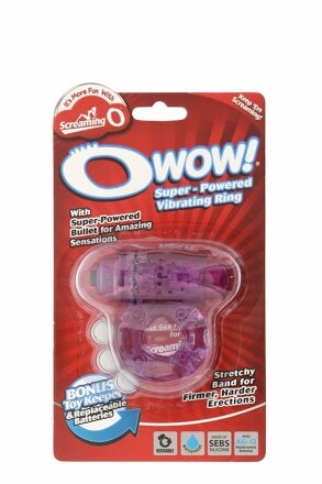 Фиолетовое эрекционное виброкольцо OWOW PURPLE 