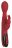 Красный вибромассажер с клиторальным отростком Rabbit Vibrator - 26,5 см. 
