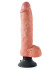 Телесный вибромассажер 10" Vibrating Cock with Balls - 25,4 см.
