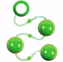 Зеленые анальные шарики Renegade Pleasure Balls