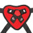 Красный поясной фаллоимитатор Red Heart Strap on Harness &amp; 5in Dildo Set - 12,25 см. 