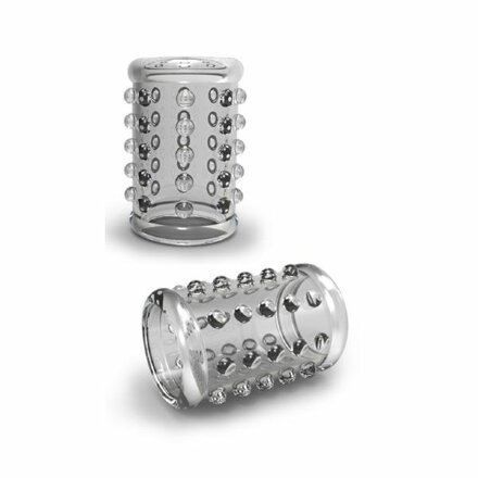 Прозрачная насадка на пенис с шишечками STAY HARD COCK SLEEVE 02 CLEAR 