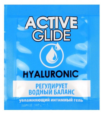 Лубрикант на водной основе Active Glide с гиалуроновой кислотой - 3 гр. 